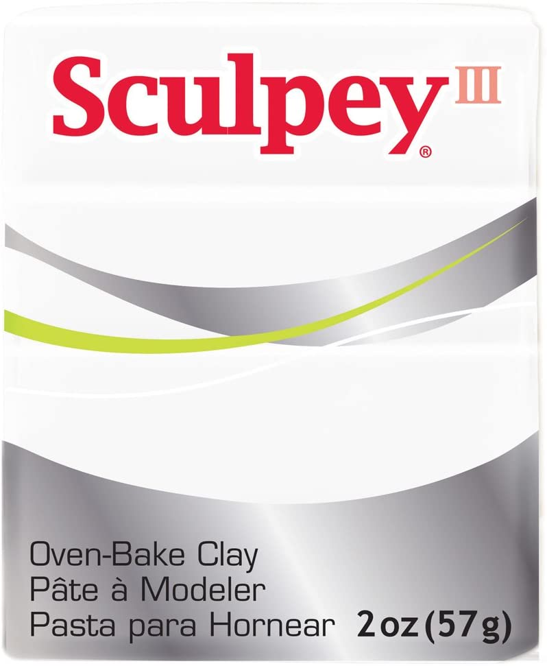Polyform S302-001 Sculpey-3 Polymer Clay, 2-Ounce, White